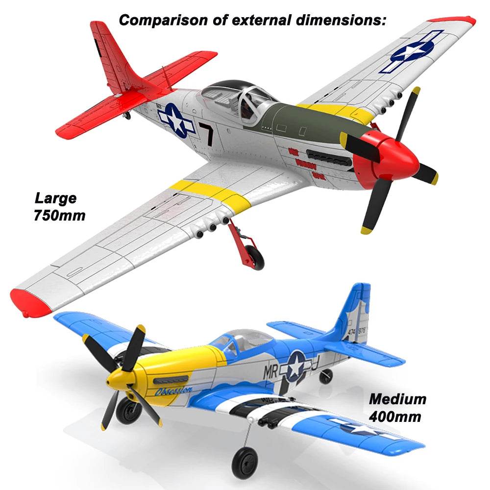 750MM 29.5 Inch Large Remote Control P51 P51D Mustang RC Plane - ToylandEU