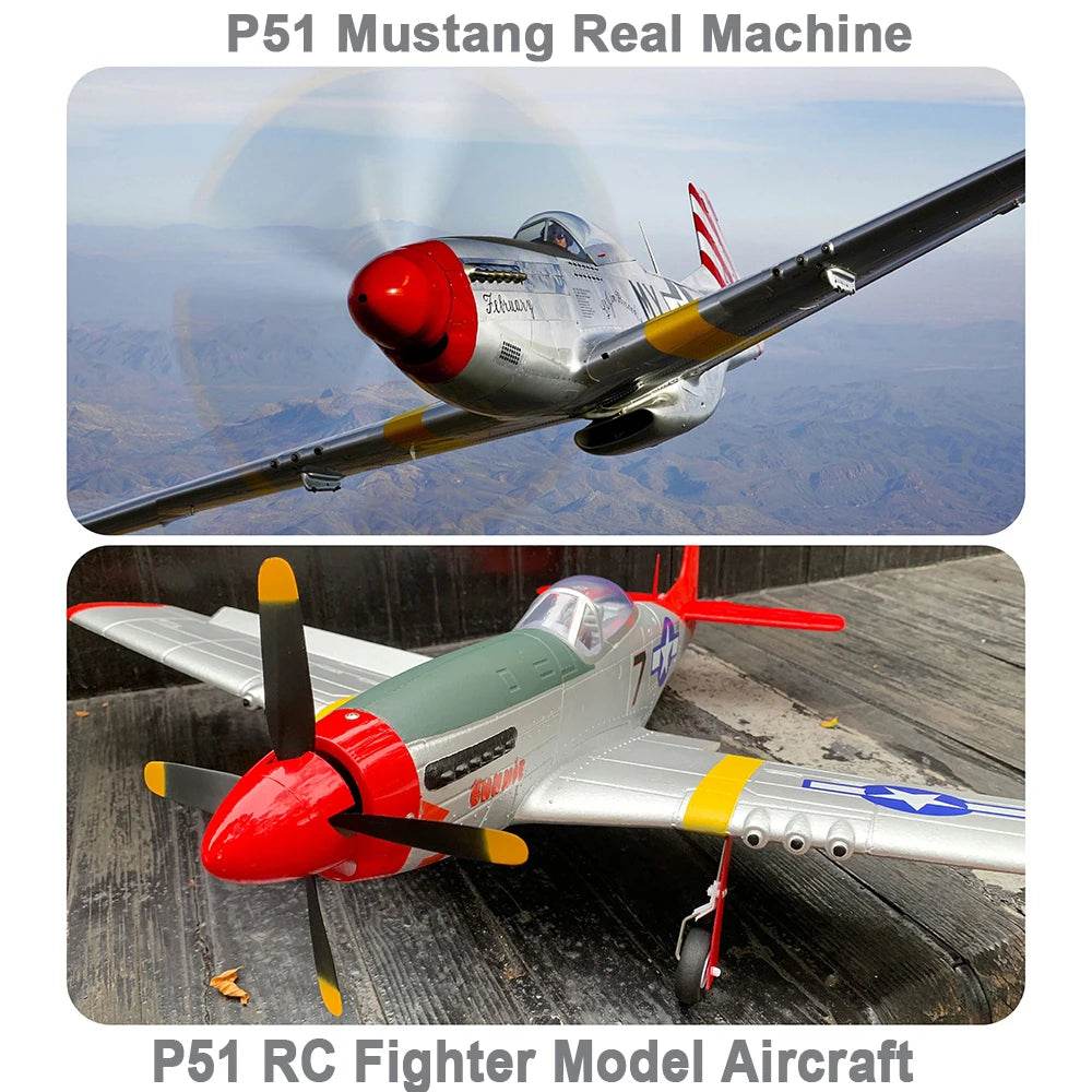 750MM 29.5 Inch Large Remote Control P51 P51D Mustang RC Plane - ToylandEU
