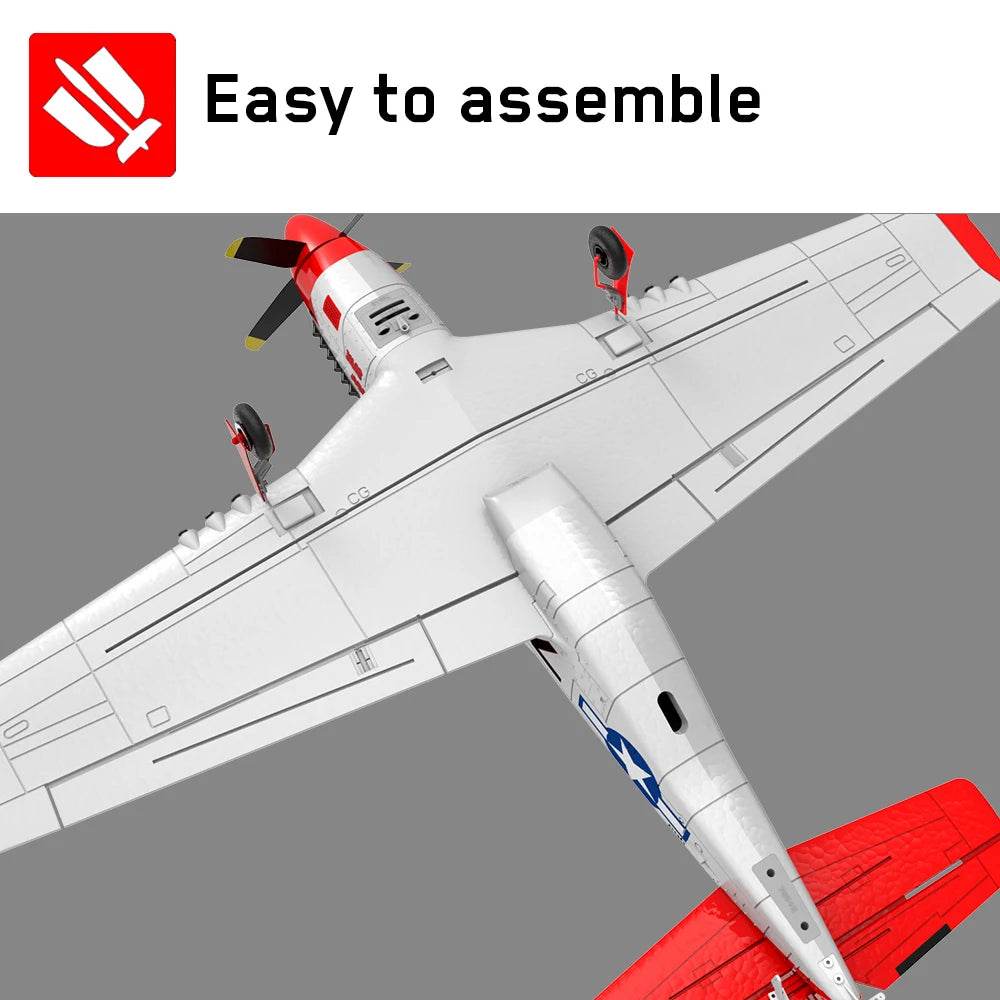 750MM 29.5 Inch Large Remote Control P51 P51D Mustang RC Plane - ToylandEU