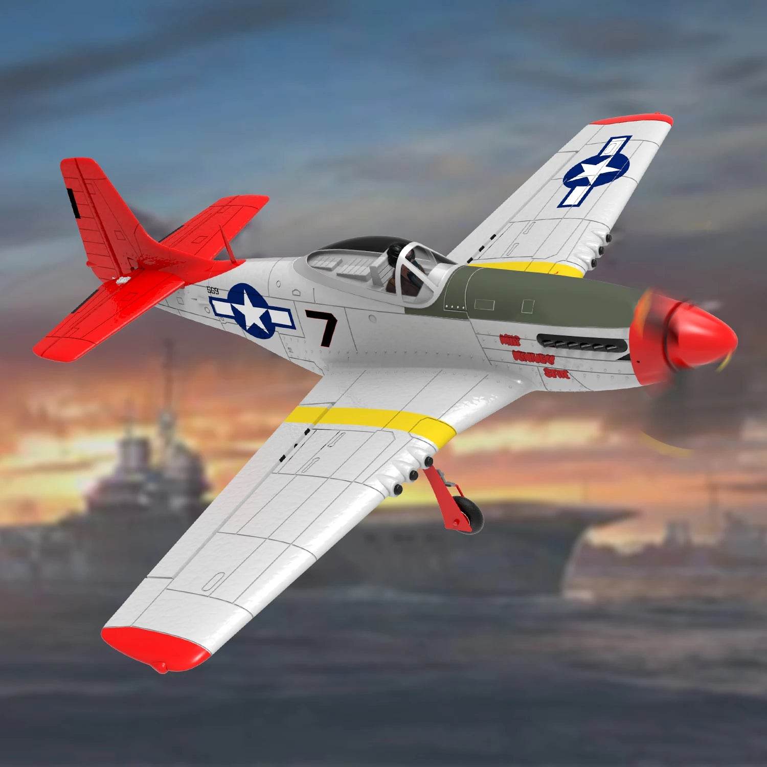 750MM 29.5 Inch Large Remote Control P51 P51D Mustang RC Plane - ToylandEU