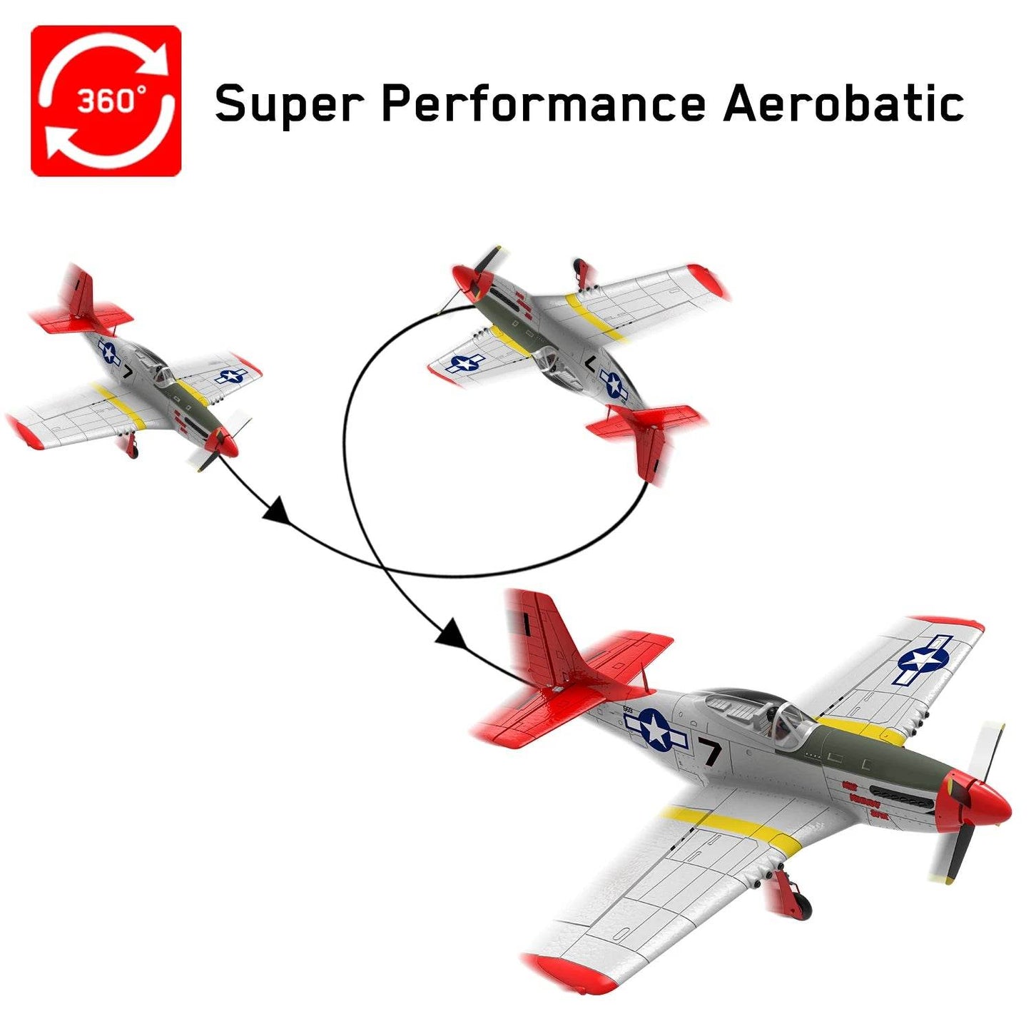 750MM 29.5 Inch Large Remote Control P51 P51D Mustang RC Plane - ToylandEU