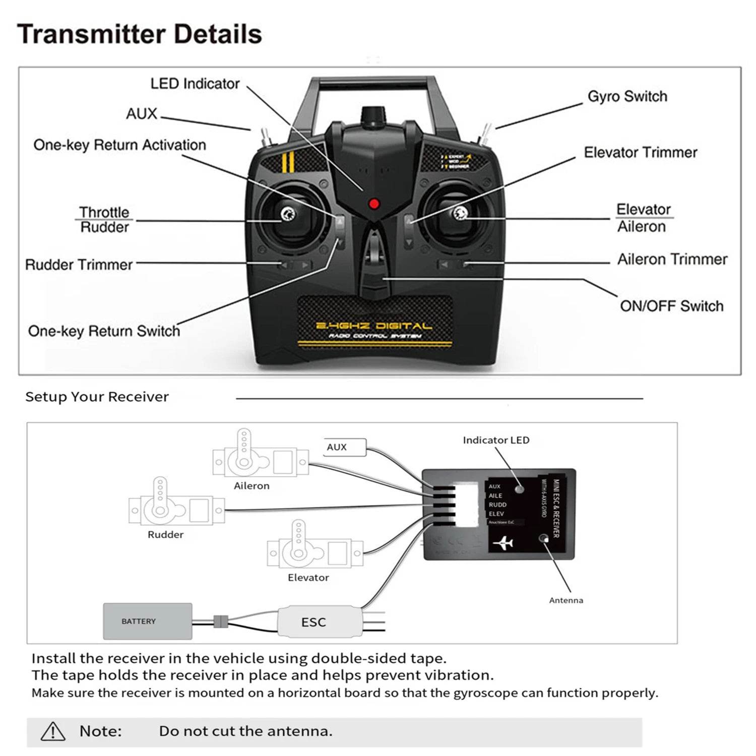 750MM 29.5 Inch Large Remote Control P51 P51D Mustang RC Plane - ToylandEU