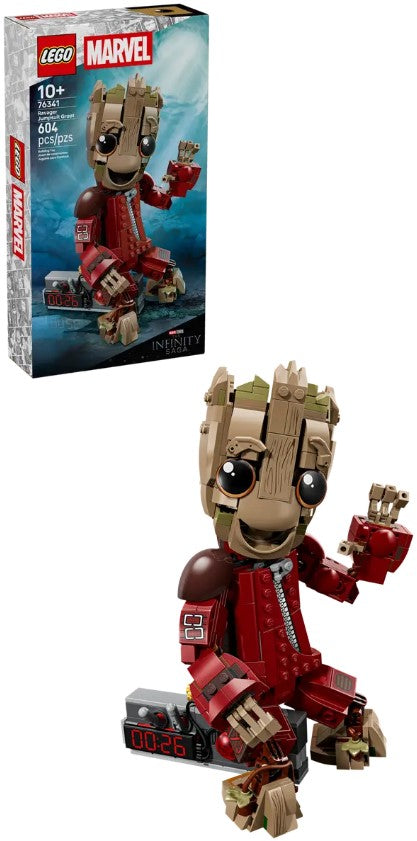 LEGO® Marvel Groot Ravager Jumpsuit Set | 604 Pieces | Fully Jointed | Ages 10+