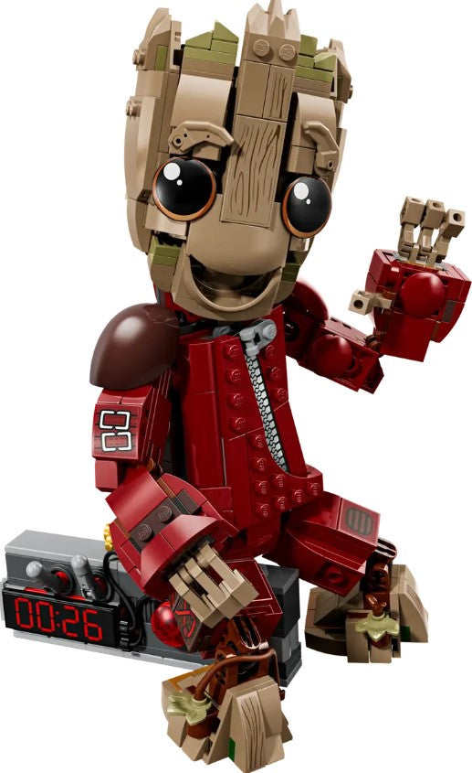 LEGO® Marvel Groot Ravager Jumpsuit Set | 604 Pieces | Fully Jointed | Ages 10+
