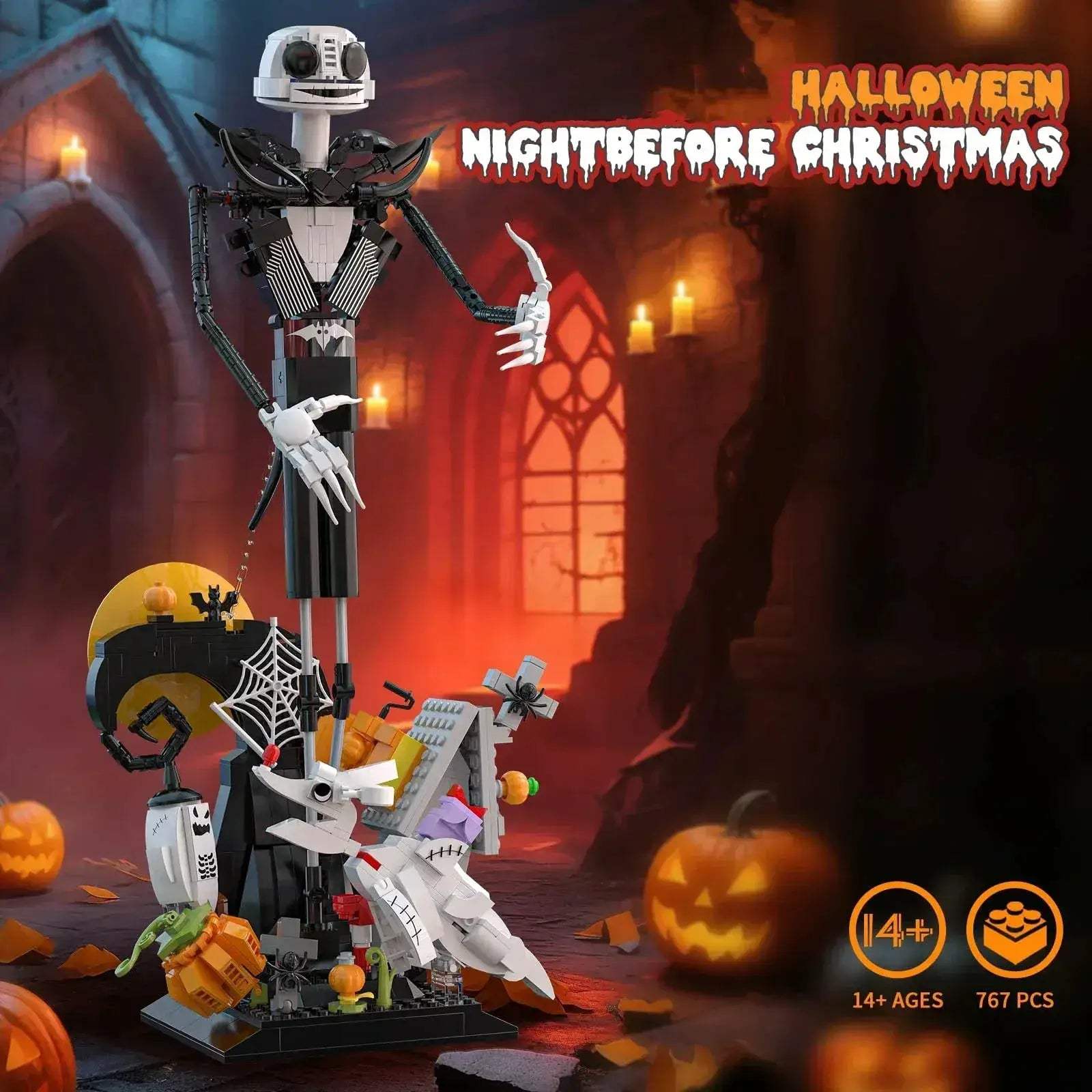 767 Piece Creative Skeleton Building Blocks Halloween Kit For Kids - ToylandEU