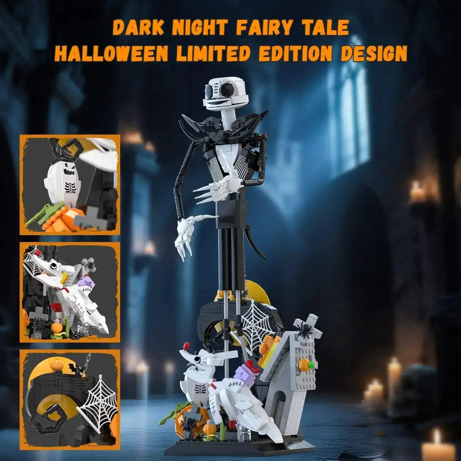 767 Piece Creative Skeleton Building Blocks Halloween Kit For Kids - ToylandEU