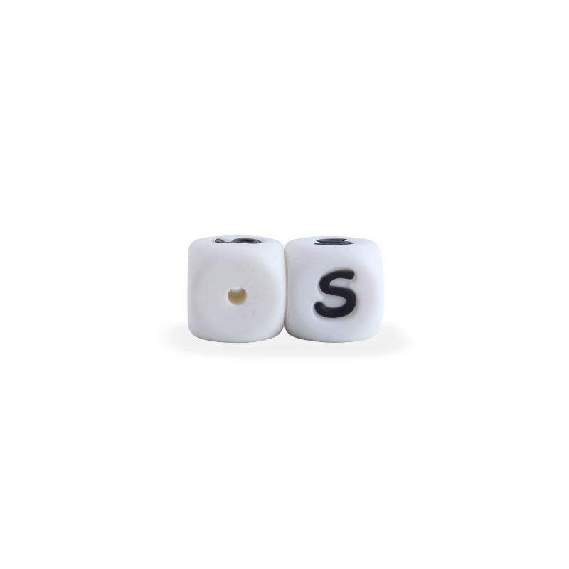 Silicone Letter Beads For Pacifier Chains | 12 mm