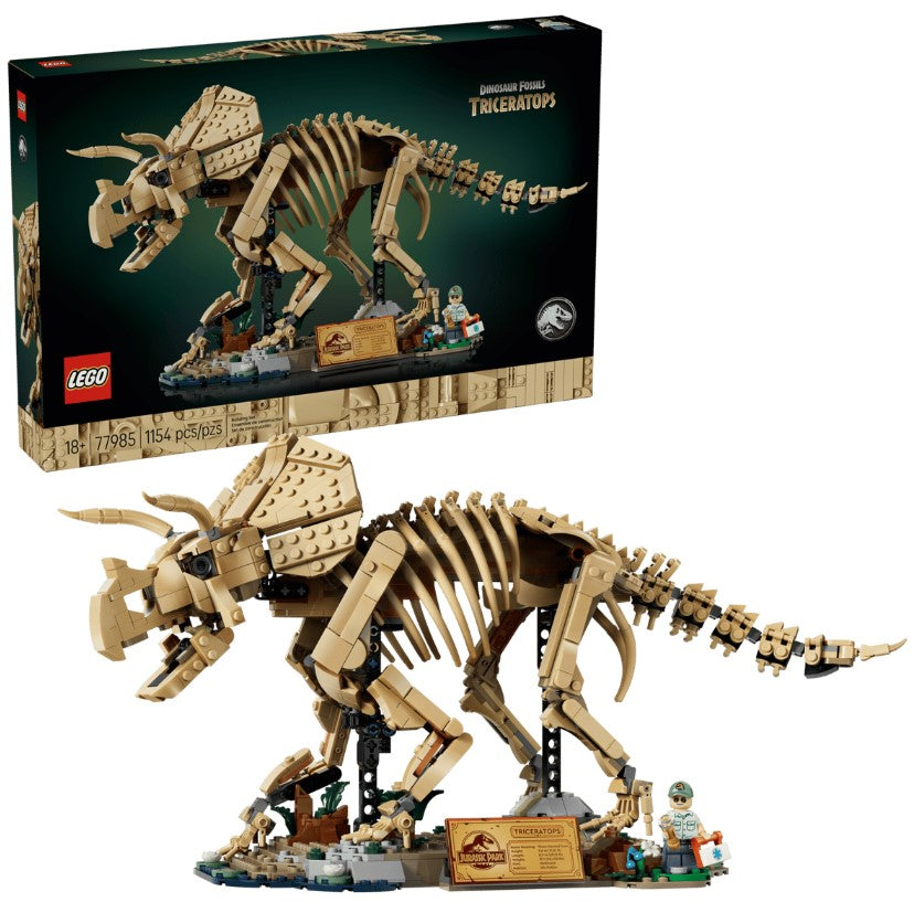 LEGO® Jurassic World Triceratops Fossil Building Set | 1154 Pieces | Ages 18+