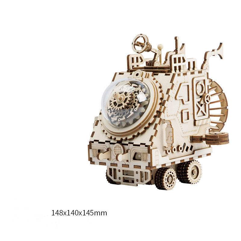 3D Wooden Robot Rabbit DIY Puzzle Kit | Ages 7-14 | Wooden & Pegged Puzzles