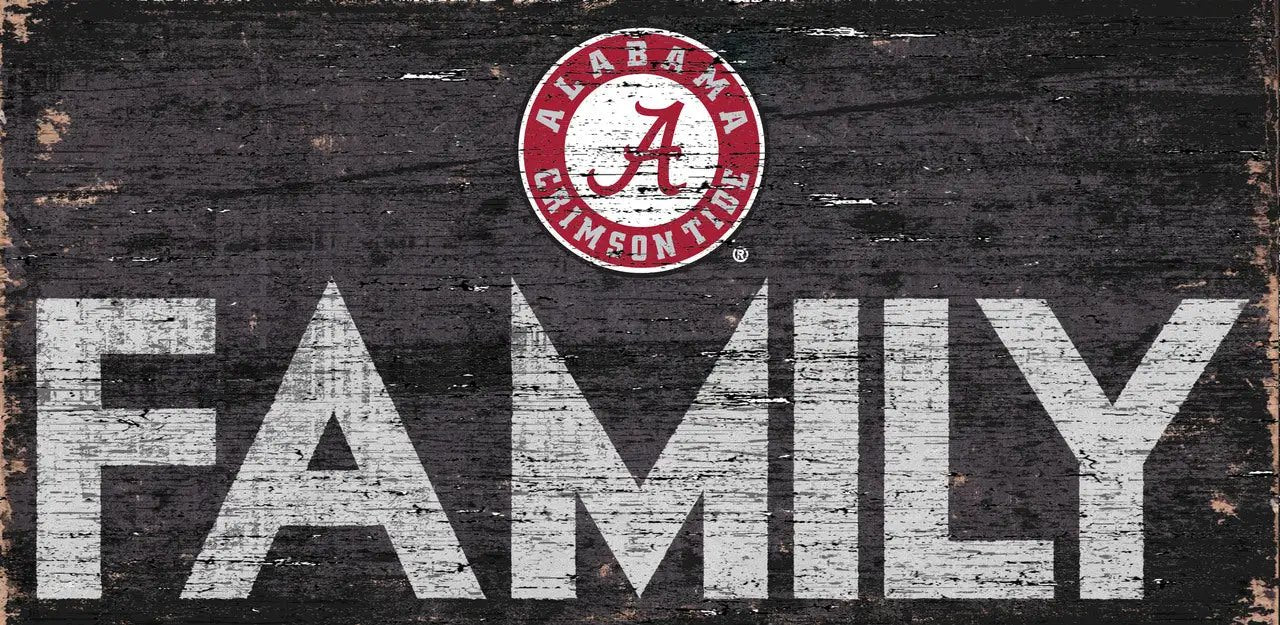 Alabama Crimson Tide Sign Wood 12x6 Family Design