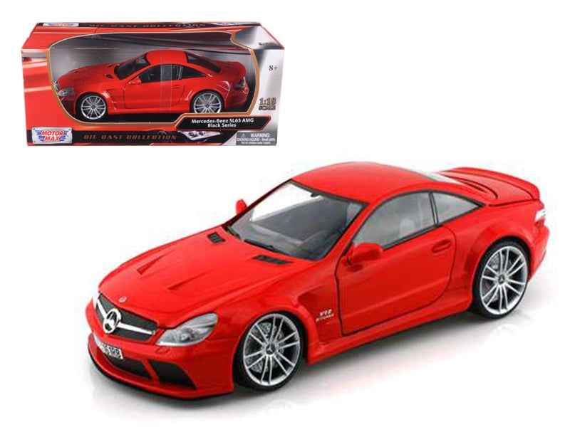 Mercedes SL65 AMG Black Series (R230) Red | 1/18 Diecast Model Car | Motormax | Collector Quality