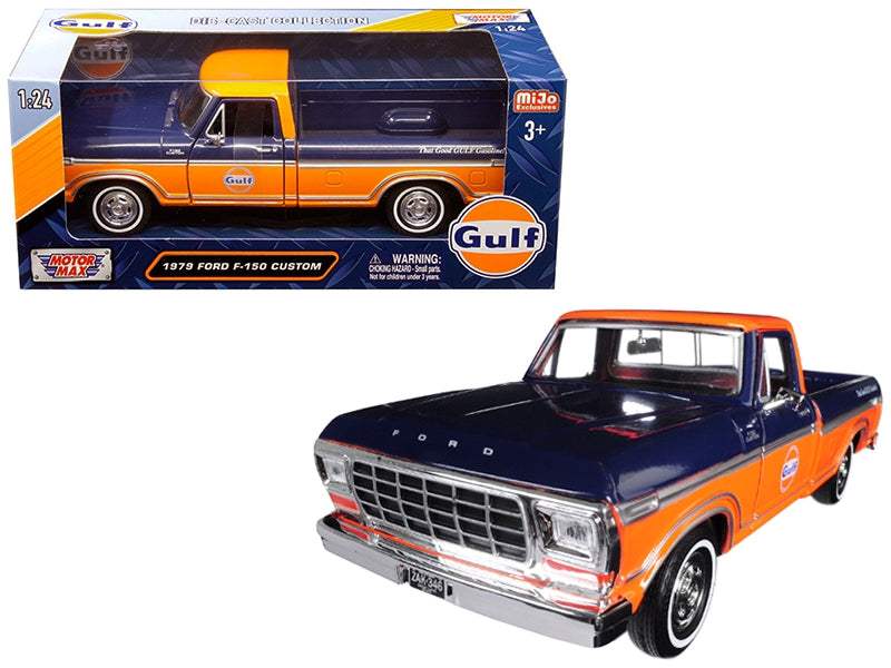 1979 Ford F-150 Custom Pickup Truck | 1/24 Diecast Model Truck | Motormax | Gulf Series