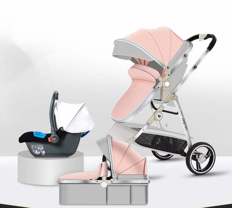 Multifunctional High View Baby Stroller Gift Set | Sleeping Basket