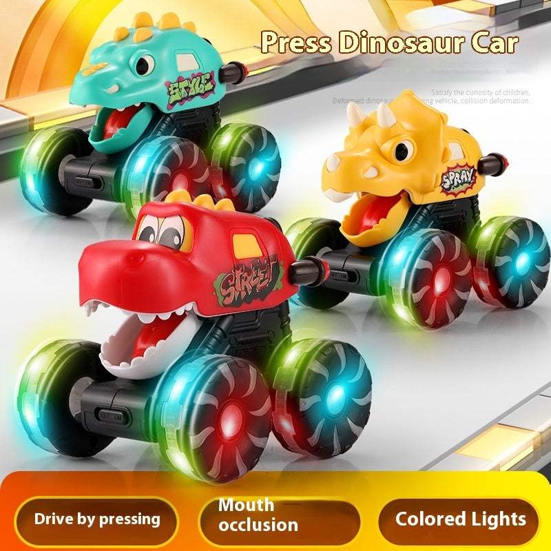 Inertial Sliding Light-Up Dinosaur Toy Car | ABS | Play Vehicles