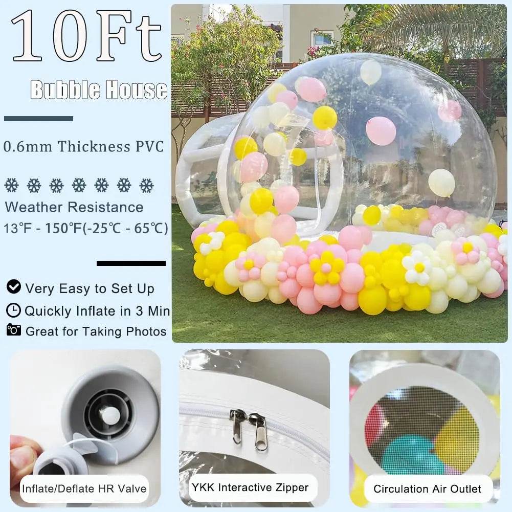 8.2/10FT USA Stock Balloon Inflatable Bubble House for Kids - ToylandEU
