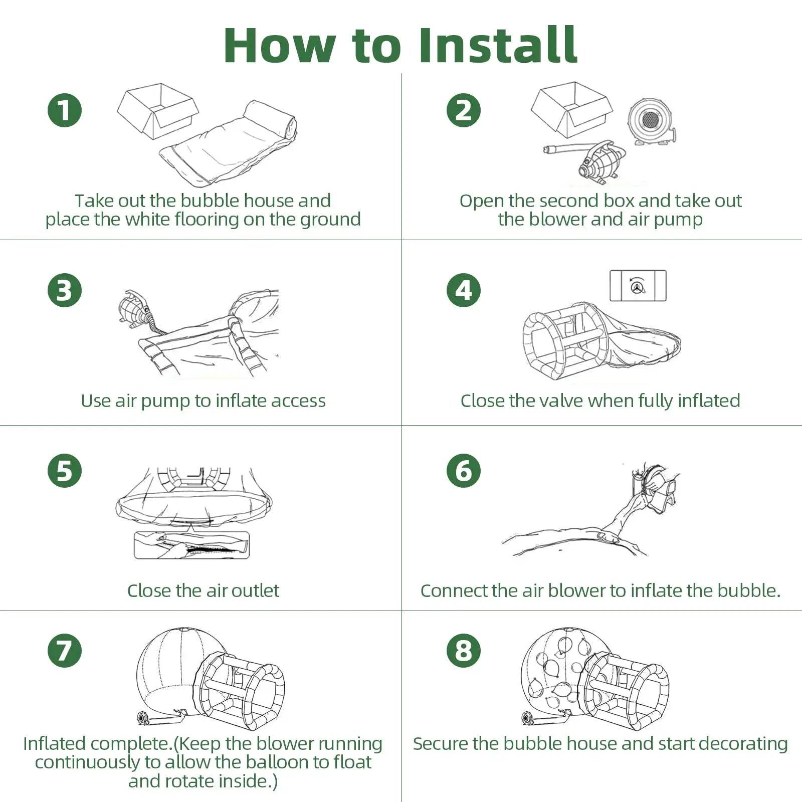 8.2/10FT USA Stock Balloon Inflatable Bubble House for Kids - ToylandEU