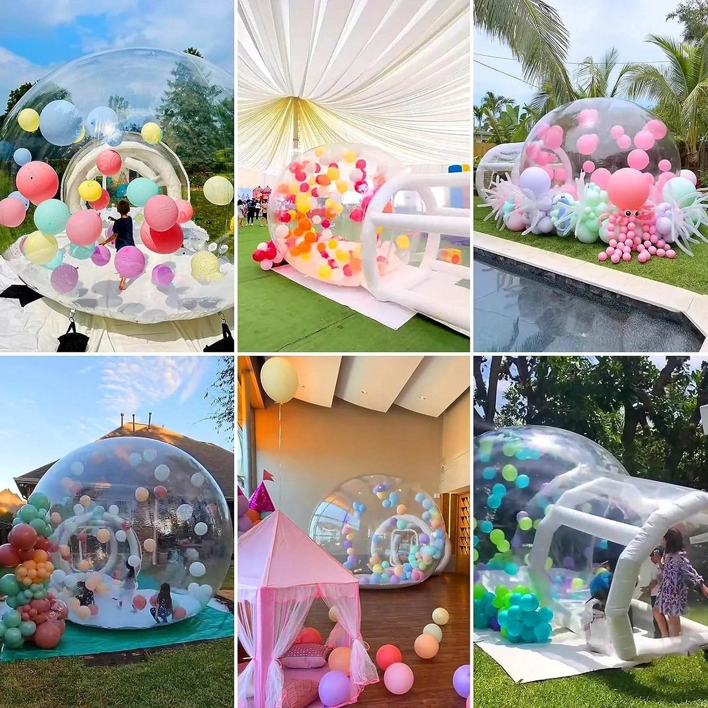 8.2Ft Clear Dome Inflatable Bubble Tent with Blower for Outdoor Parties - ToylandEU
