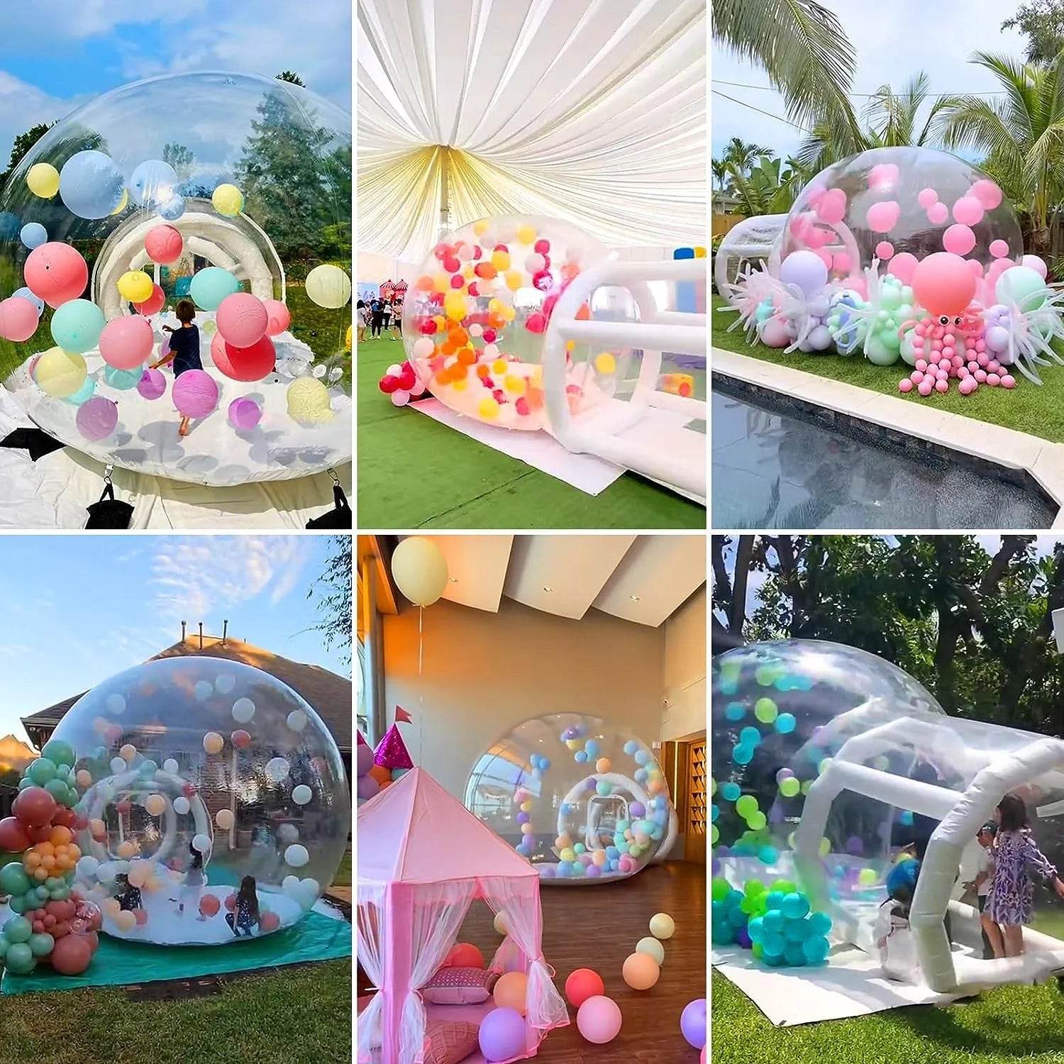 8.2Ft Clear Dome Inflatable Bubble Tent with Blower for Outdoor Parties - ToylandEU