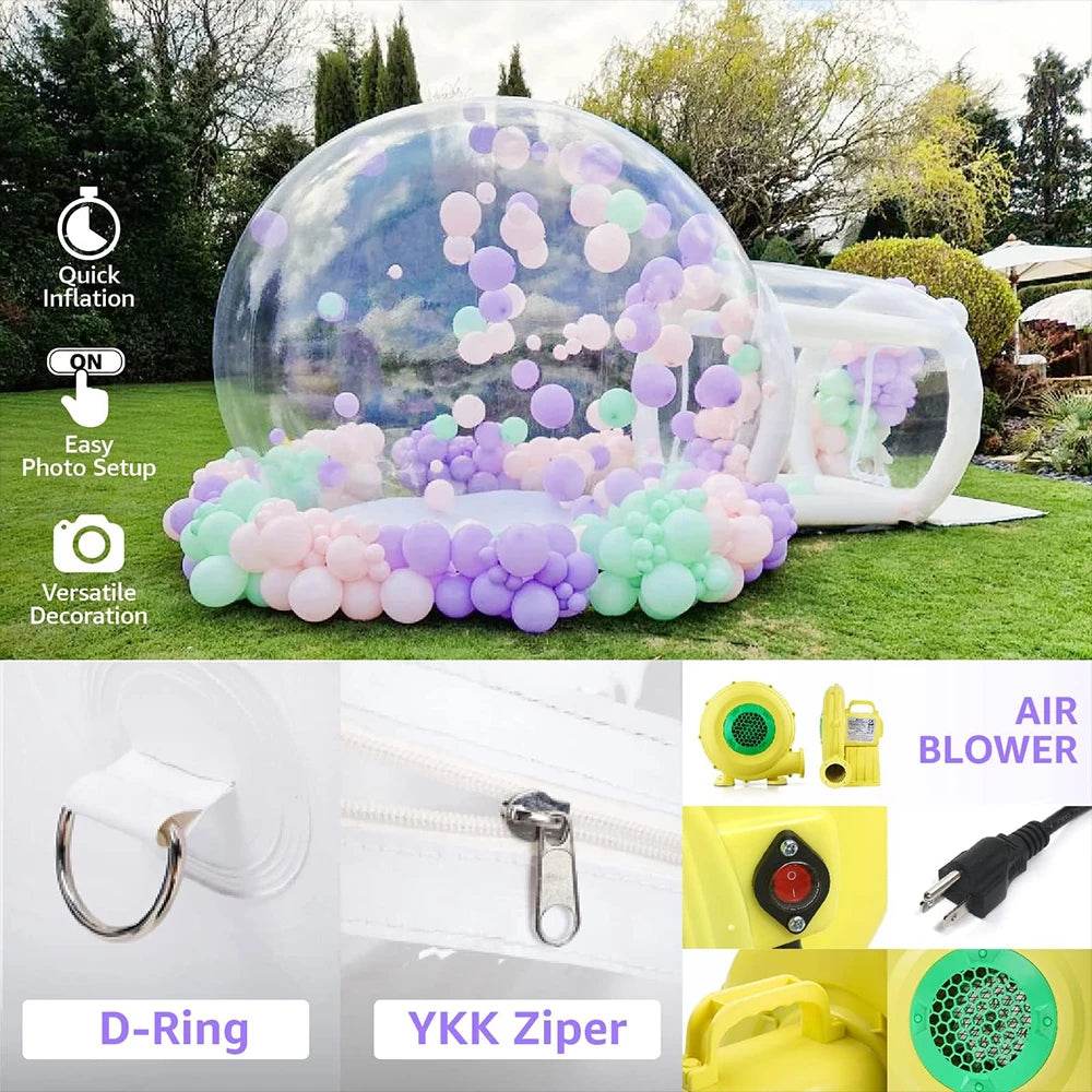 8.2Ft Clear Dome Inflatable Bubble Tent with Blower for Outdoor Parties - ToylandEU