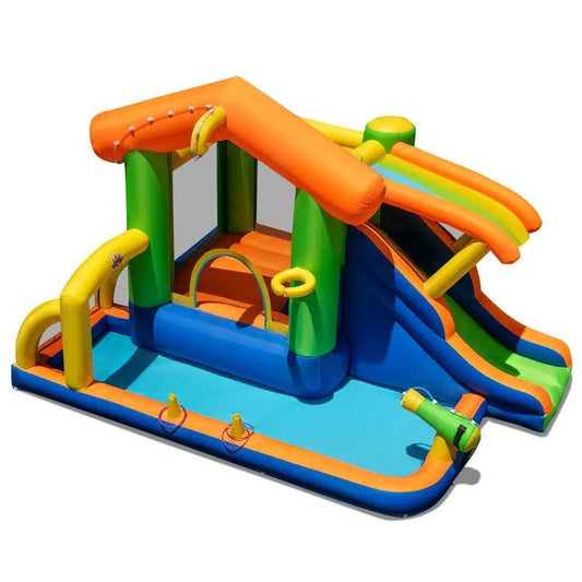  8-In-1 Inflatable Water Park Bounce House No Blower -  ToylandEU™