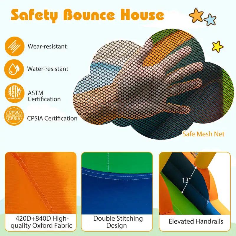  8-In-1 Inflatable Water Park Bounce House No Blower -  ToylandEU™