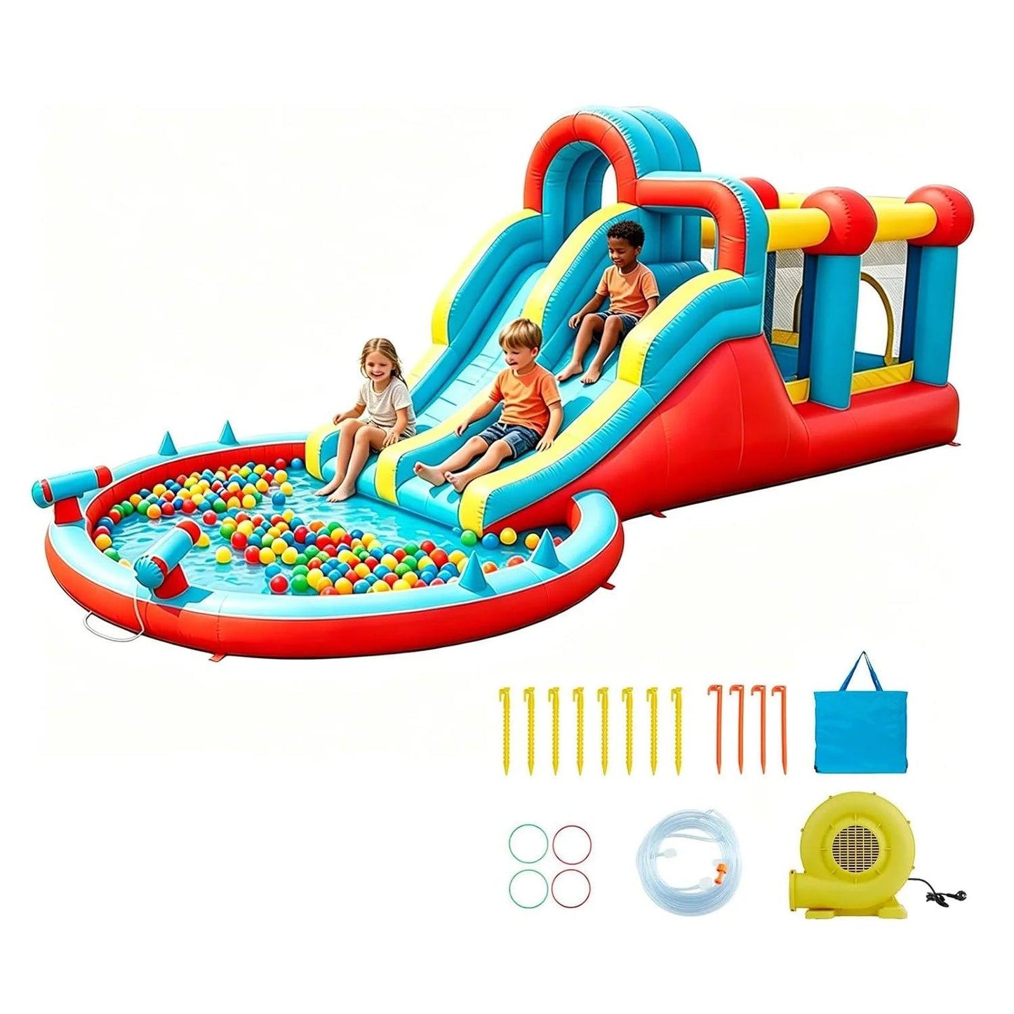  8 In 1 Inflatable Water Slide Park For Backyard Fun -  ToylandEU™