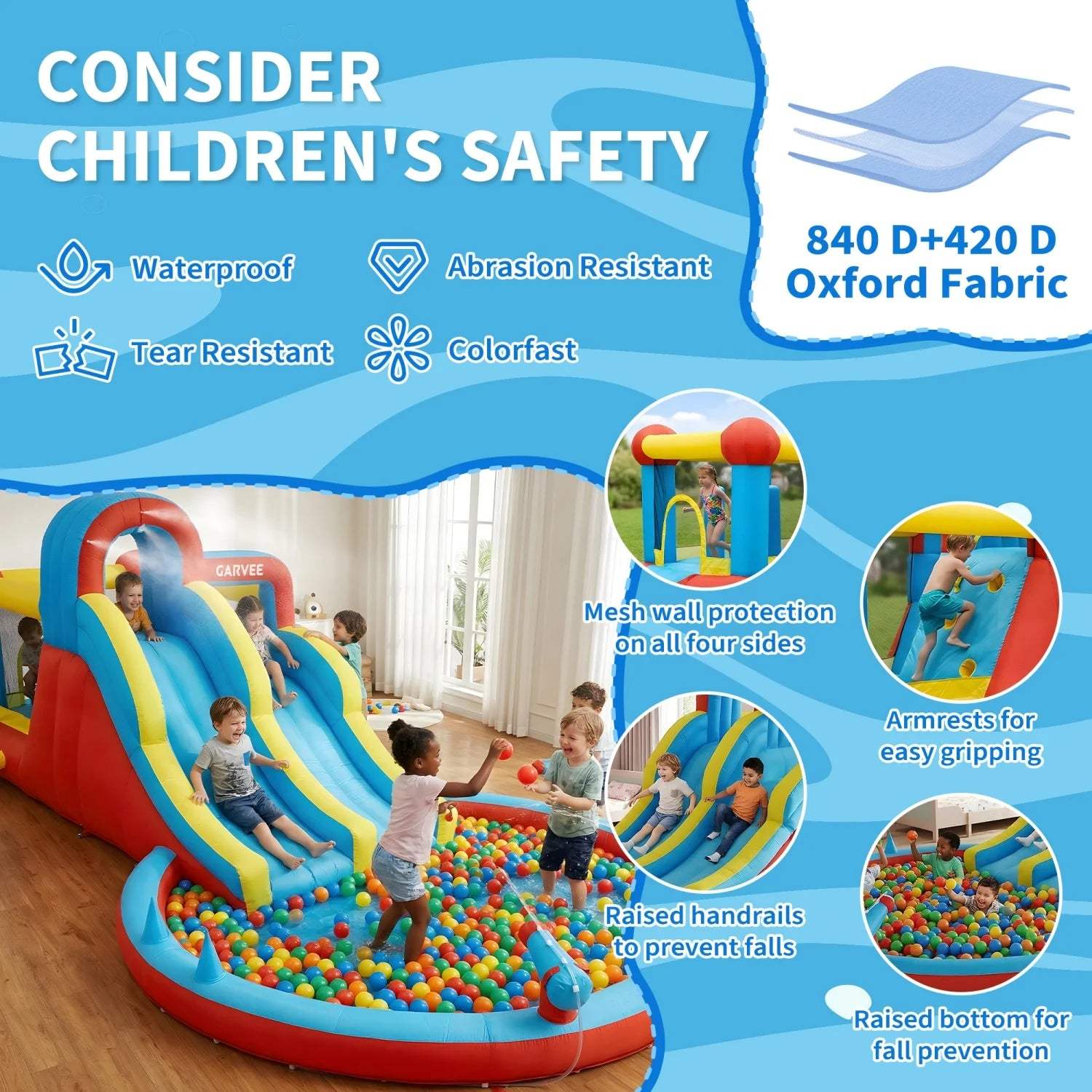  8 In 1 Inflatable Water Slide Park For Backyard Fun -  ToylandEU™
