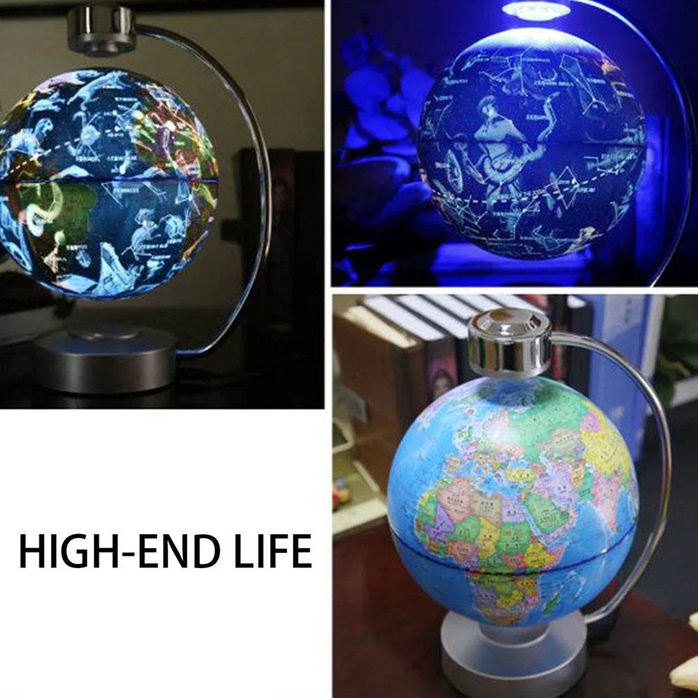 8 Inch LED Illuminated Magnetic Floating Globe - High-Tech Decorative Display - ToylandEU