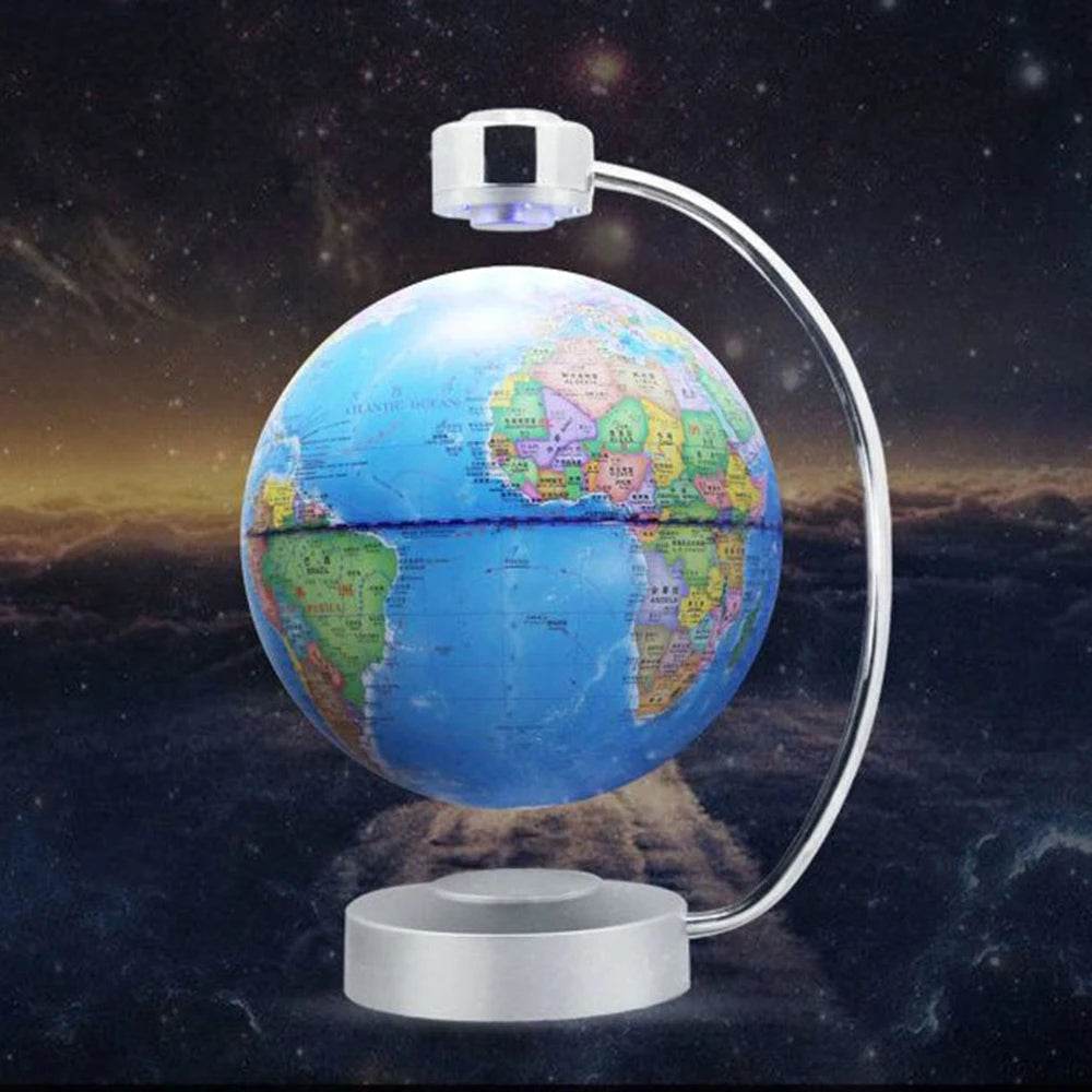 8 Inch LED Illuminated Magnetic Floating Globe - High-Tech Decorative Display - ToylandEU