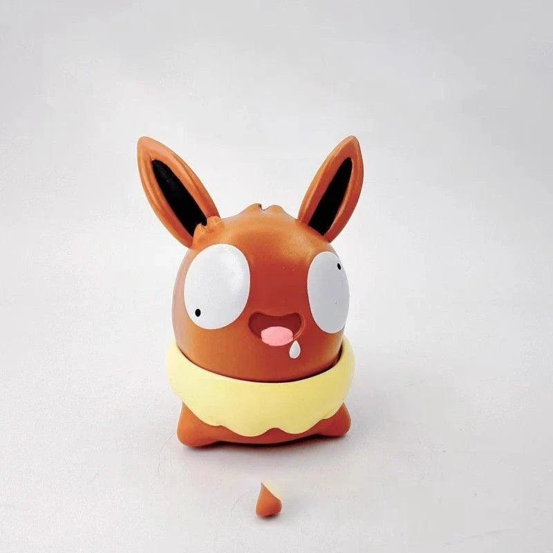 8 PCS Silly Pokemon Mini Figurine Set, Pikachu Bulbasaur Charmander Squirtle Cute PVC Action Figures