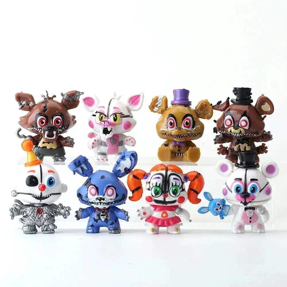 8 PCs Set Freddy Figures, Five Nights At Freddy's FNAF Horror Gaming Figurines - ToylandEU