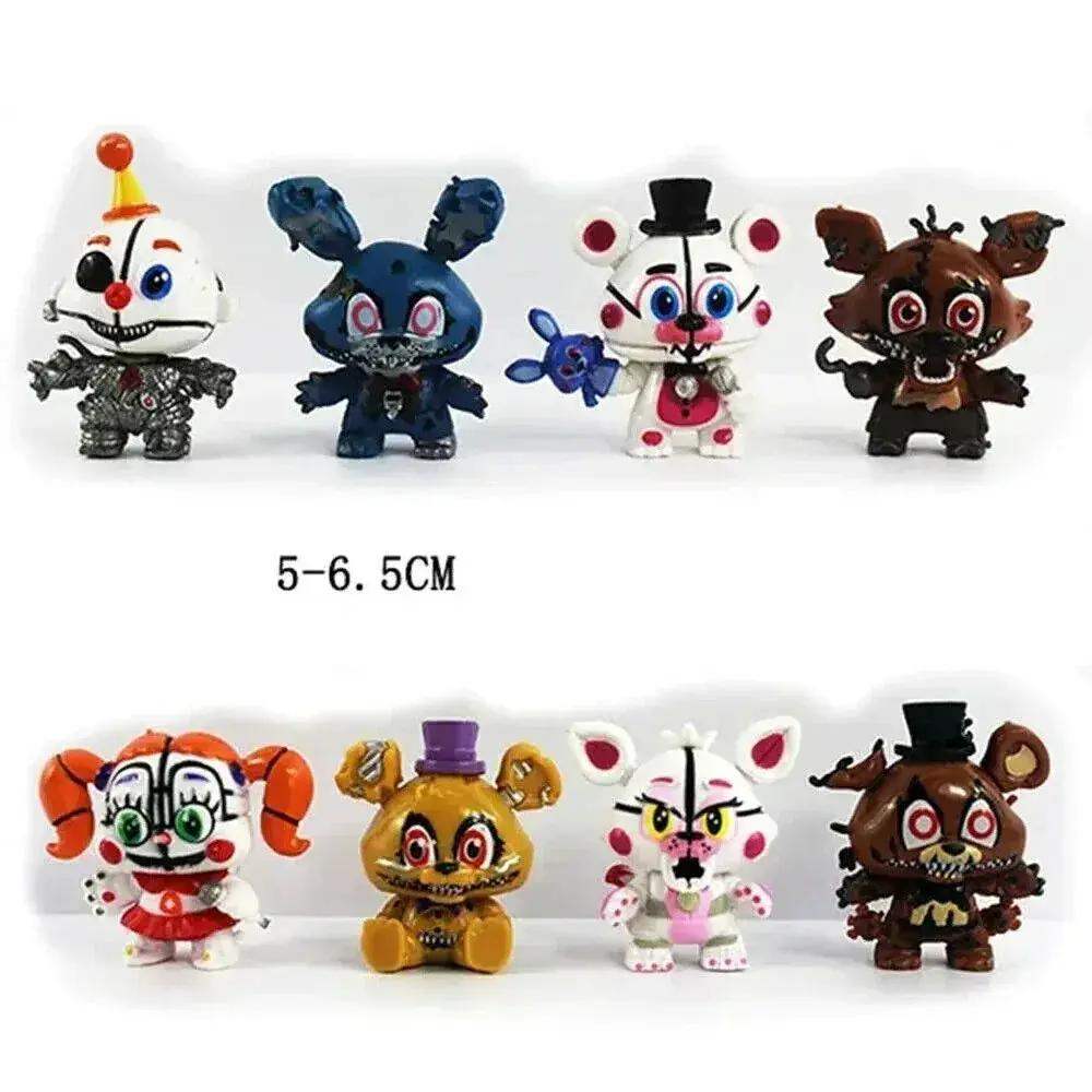 8 PCs Set Freddy Figures, Five Nights At Freddy's FNAF Horror Gaming Figurines - ToylandEU