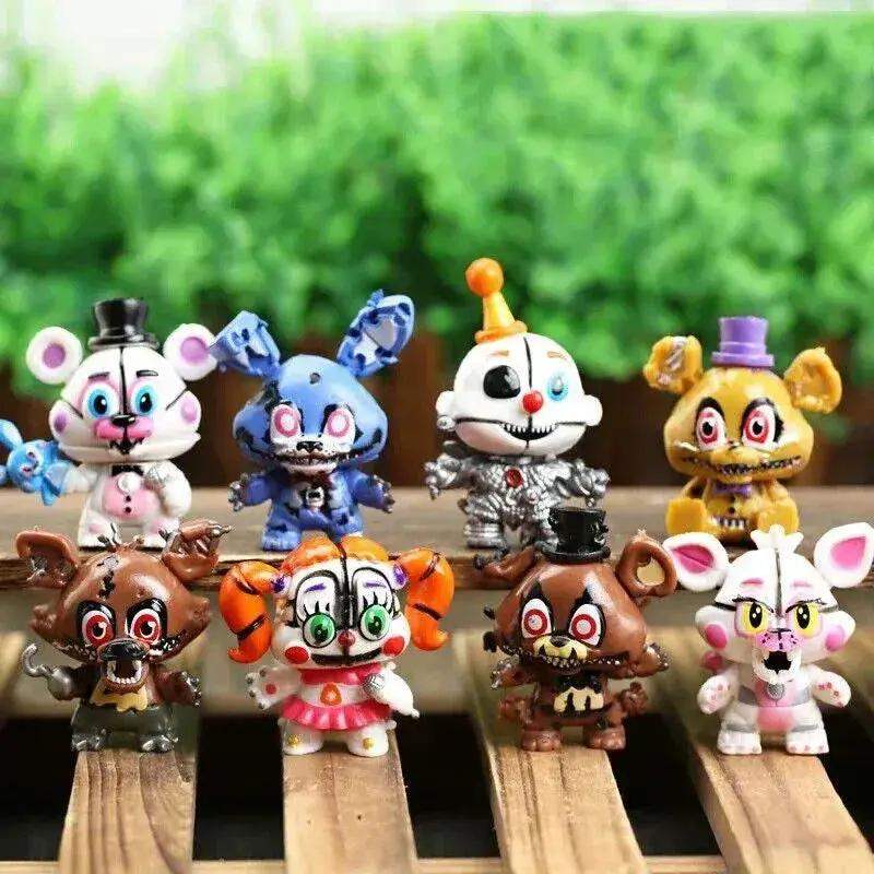 8 PCs Set Freddy Figures, Five Nights At Freddy's FNAF Horror Gaming Figurines - ToylandEU