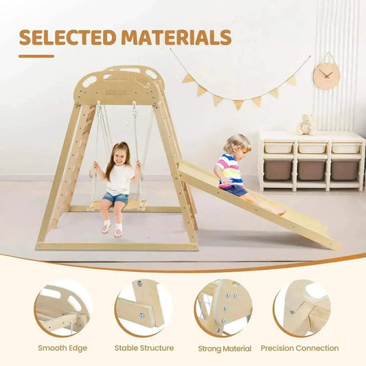 8-in-1 Indoor Jungle Gym For Kids And Toddlers With Swing - ToylandEU