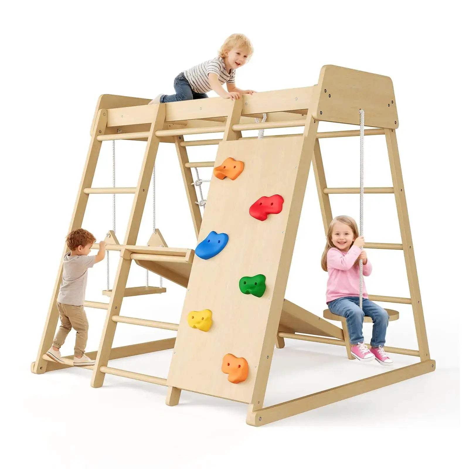  8-in-1 Wooden Indoor Jungle Gym for Kids Playzone Safe -  ToylandEU™