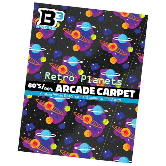 80's and 90's Arcade Carpet 6x6 Tiles (Planets) made with LEGO parts - Pack of 10 - ToylandEU