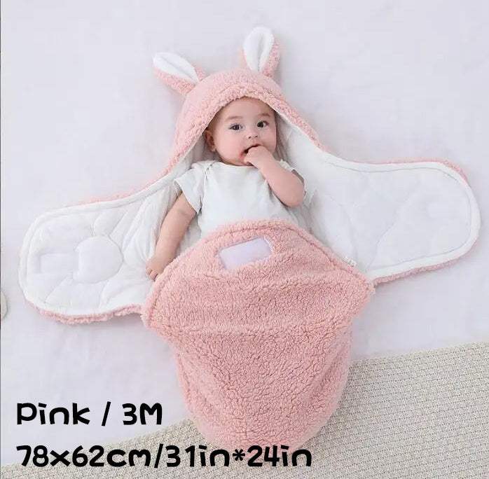 Super Soft Baby Sleeping Bag | Fluffy Fleece Swaddle Blanket | Unisex