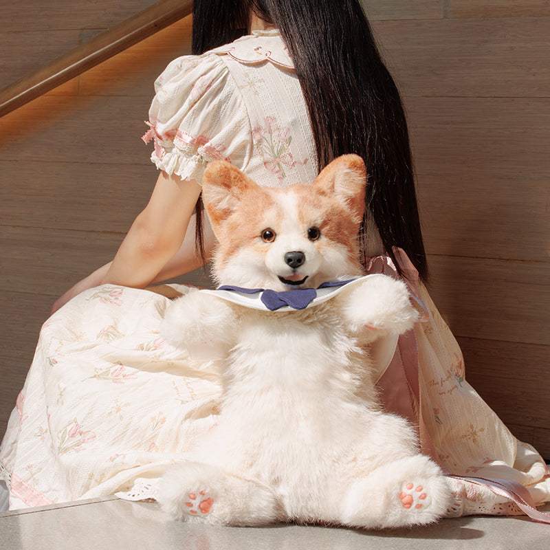 Plush Corgi Backpack | Lifelike Dog Style | Ultra Soft Plush | Kids