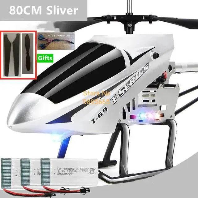  80CM Dual Propeller LED RC Helicopter - Remote Control Toy with  -  ToylandEU™