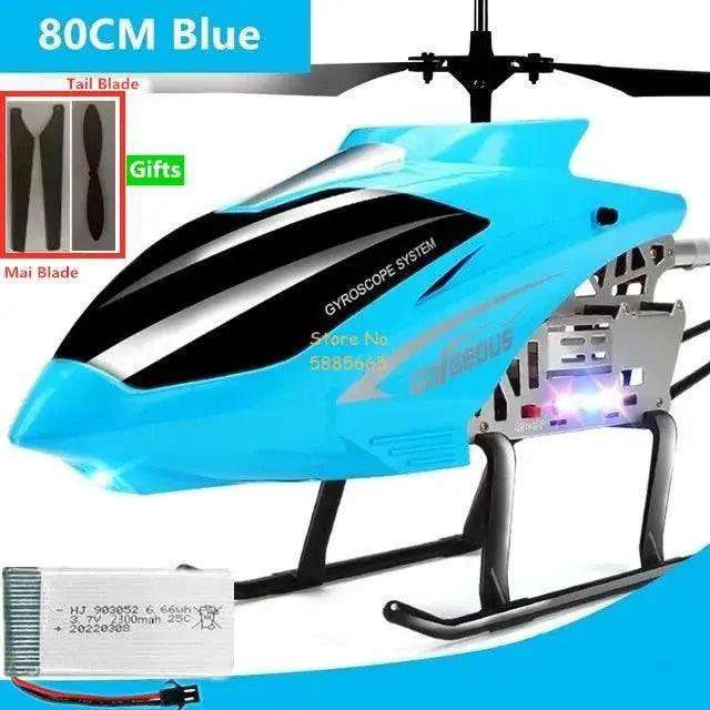  80CM Dual Propeller LED RC Helicopter - Remote Control Toy with  -  ToylandEU™