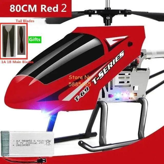  80CM Dual Propeller LED RC Helicopter - Remote Control Toy with  -  ToylandEU™