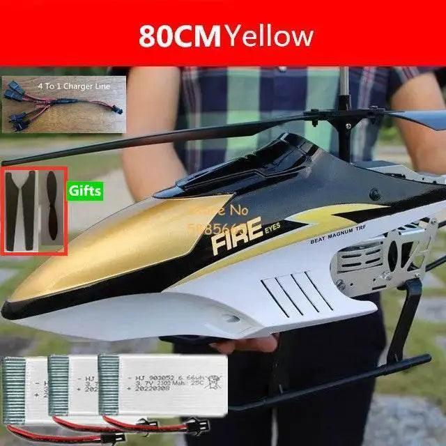 80CM Dual Propeller LED RC Helicopter - Remote Control Toy with  -  ToylandEU™