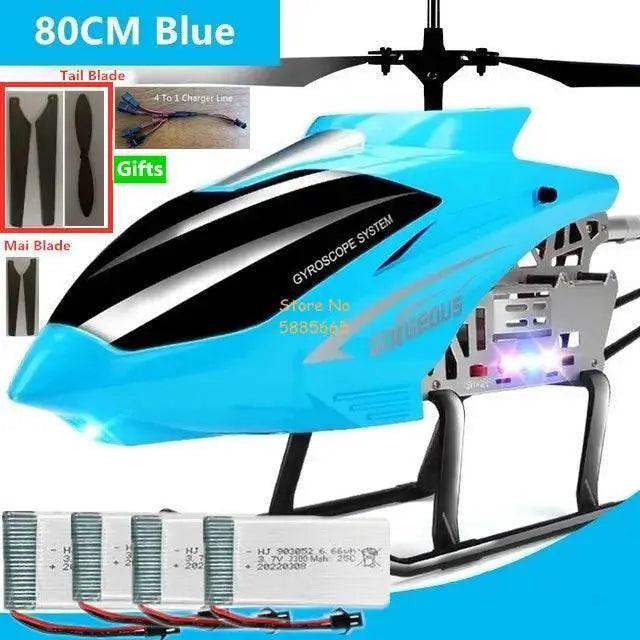  80CM Dual Propeller LED RC Helicopter - Remote Control Toy with  -  ToylandEU™