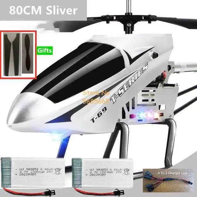  80CM Dual Propeller LED RC Helicopter - Remote Control Toy with  -  ToylandEU™