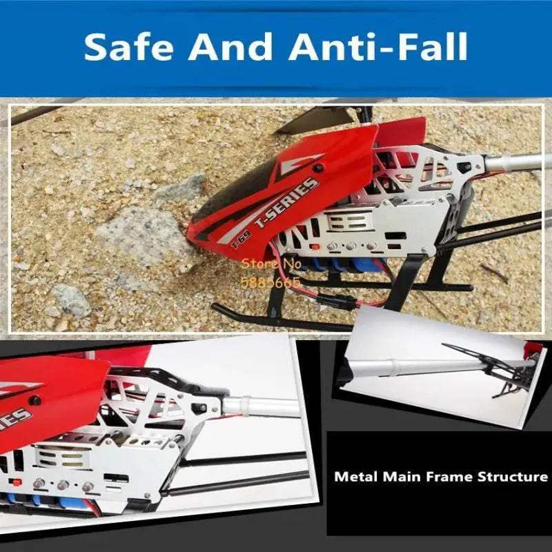  80CM Dual Propeller LED RC Helicopter - Remote Control Toy with  -  ToylandEU™