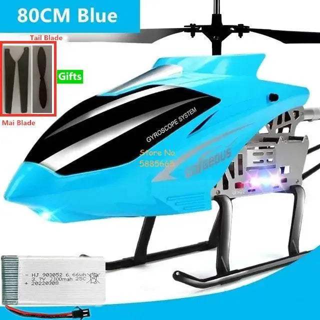  80CM Dual Propeller LED RC Helicopter - Remote Control Toy with  -  ToylandEU™