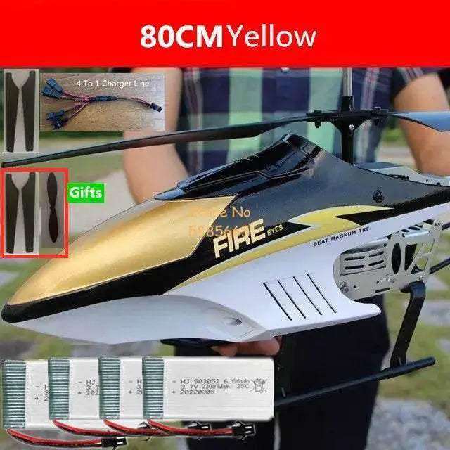  80CM Dual Propeller LED RC Helicopter - Remote Control Toy with  -  ToylandEU™