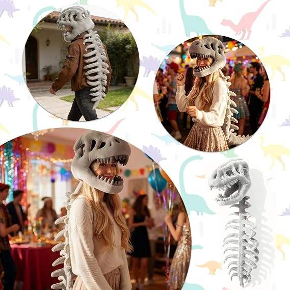 Dinosaur Skeleton Plush Costume | 120 Cm (47 In) | Spinosaurus-Inspired