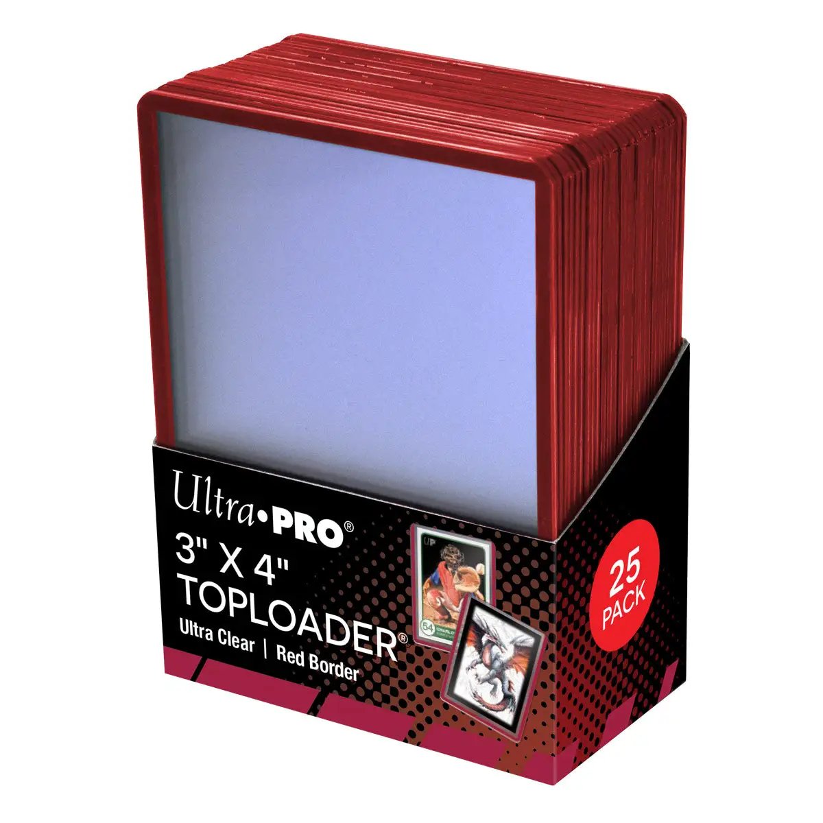 Toploader - 3x4 Red (25 per pack)