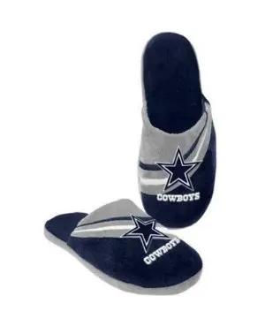 Dallas Cowboys Slipper - Big Logo Stripe Design - (1 Pair) - L